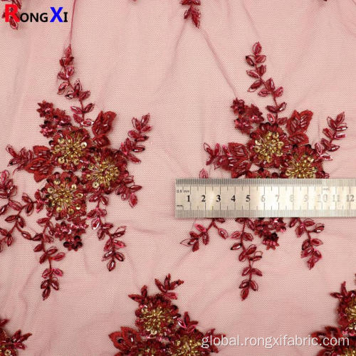 Bead Fabric Brand New Hand Embroidery Fabric Factory